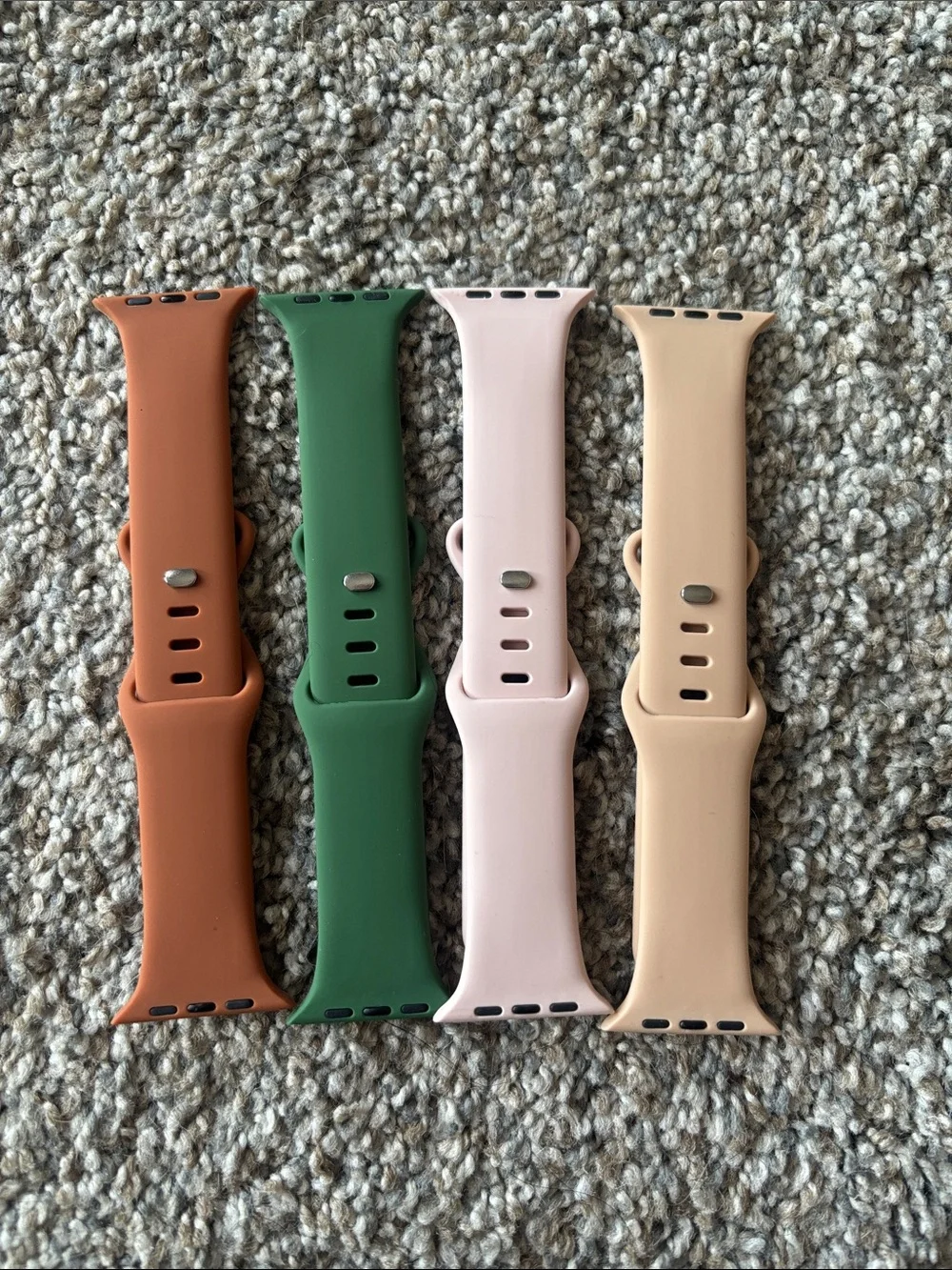 Apple Watch Bands - Silicone - Green, Pink, Tan, Rust